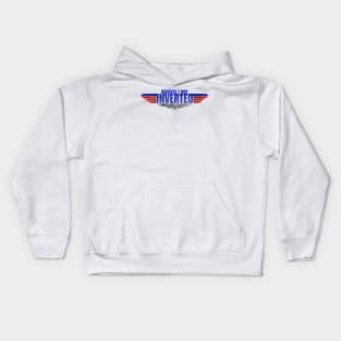 Because I Was Inverted Metal Red Blue Top Gun Maverick Logo Iceman Rooster Wingman Danger Zone Kids Hoodie